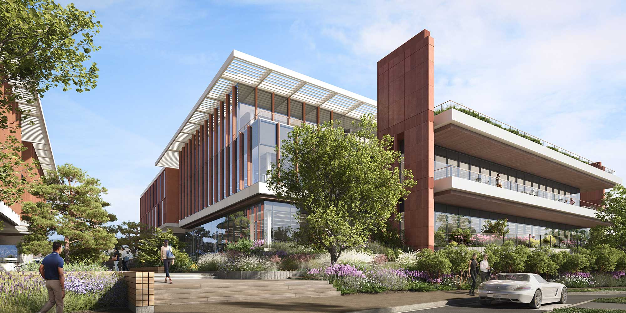 2-story modern building on Berkeley Commons campus